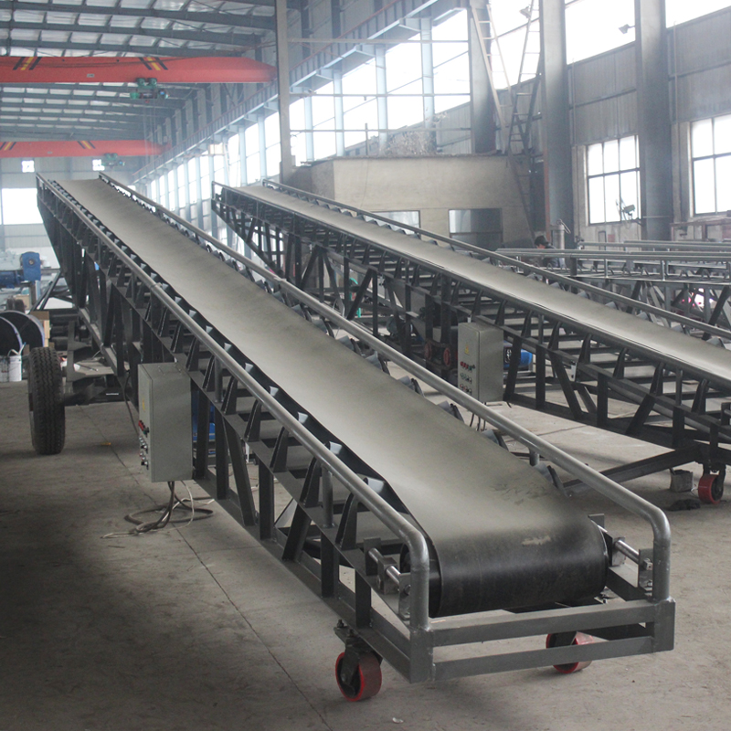 Tali Pinggang Corak Herringbone Biomass Portable Rubber Belt Conveyor